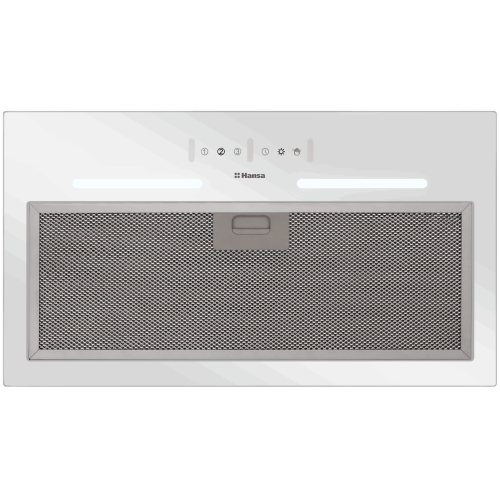 Hansa OMP6553WGH — встраиваемая вытяжка 500 м³/час, белый корпус, сенсорное управление, купить в Бишкеке