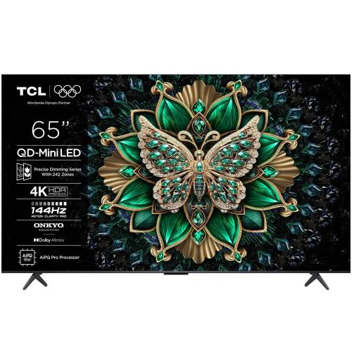Телевизор TCL 65C6K QD-Mini LED, 4K Ultra HD, 144 Гц, Dolby Audio и Atmos, ONKYO 2.1