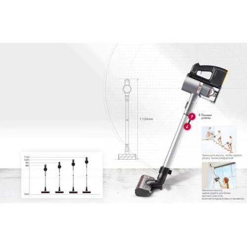 LG A9K-CORE — объём контейнера 0.44 л, вес 2.6 кг, удобен для ежедневной и глубокой уборки