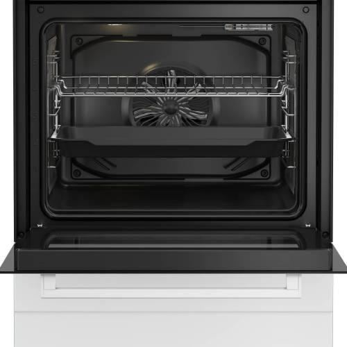 Beko FBE66000WD — внутренняя камера из чёрной эмали с пятиуровневыми направляющими и галогенной подсветкой