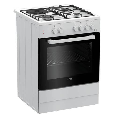 Beko FSS63010DW — электрическая духовка объёмом 71 литр с 4 режимами нагрева, включая гриль, полугриль и традиционное приготовление