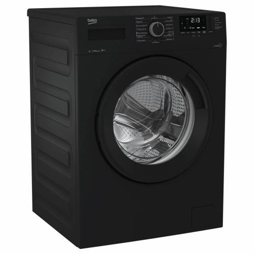 Стиральная машина Beko WSRE6512ZAA черного цвета с загрузкой 6 кг и паровой технологией SteamCure — заказать и купить с доставкой