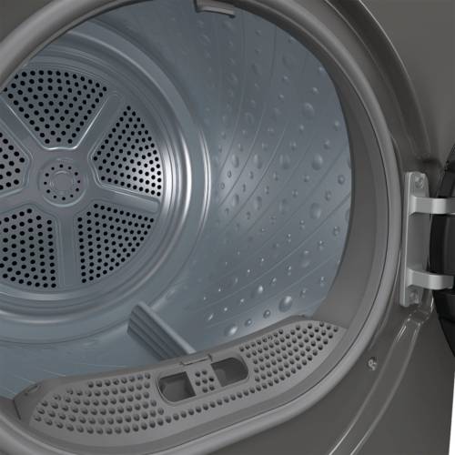 Gorenje D2HNE82/C — корпус и барабан из оцинкованной стали устойчивы к коррозии и обеспечивают долговечность устройства