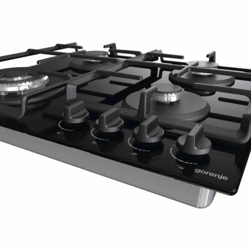 Gorenje GTW641EB — газовая панель с четырьмя конфорками и функцией автоподжига, заказать в Кыргызстане