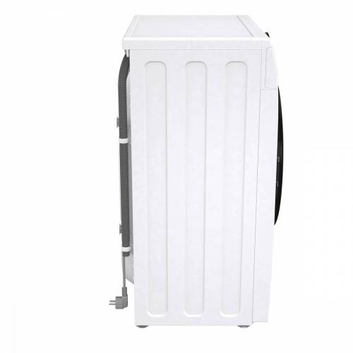 Gorenje W3NGPI61SBS/C — стильный белый корпус с чёрным люком, идеально вписывается в интерьер ванной или прачечной