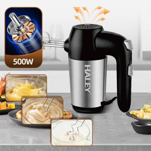 Haley HY-1665 — насадки в комплекте: крюк для теста, венчик и лопатка для взбивания