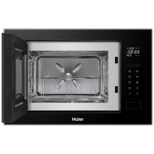 Haier HMX-BTG259B: встраиваемая микроволновая печь с грилем, 25 литров и мощностью 900 Вт, электронное управление.