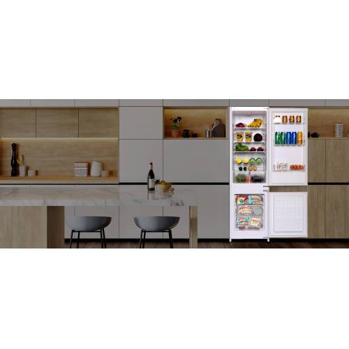 Встраиваемый холодильник HAIER HRF229BIRU, LED освещение, стандартный компрессор, класс А. Высота 180 см, ширина 54 см. Доставка по Бишкеку