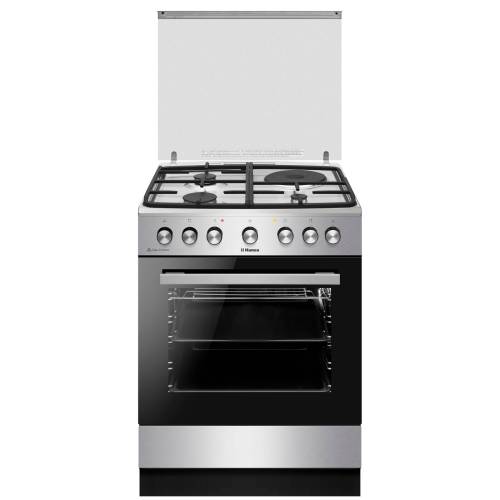 Hansa FCMX68143 — газовые конфорки оснащены электроподжигом и системой газ-контроля для безопасной эксплуатации