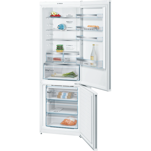 Bosch KGN49XW30U — двухкамерный холодильник белого цвета, объем 466 л, заказать с доставкой по Кыргызстану