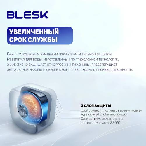 BLESK MI150 — бойлер на 15 л с антикоррозийным баком, заказать в Бишкеке
