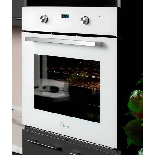 Встраиваемая духовка Midea MO21000GW — сенсорное и механическое управление, 5 уровней хромированных направляющих, доставка по Бишкеку.