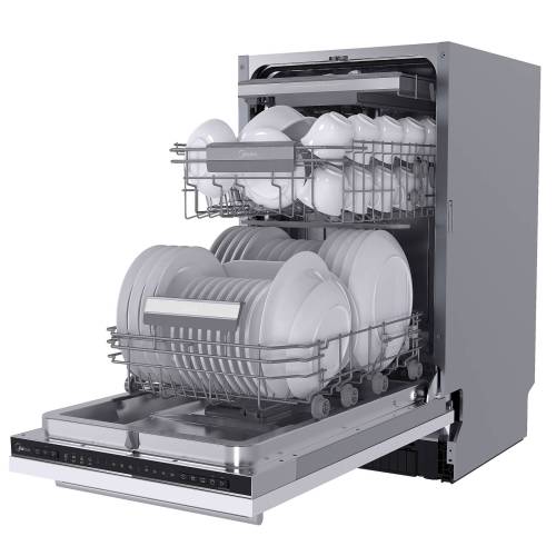 Midea MID45S150i — 8 программ мойки: Эко, Быстрая 30 мин, 90 мин, Ночная, Стекло (40°C) и Интенсивная (60°C), заказать с доставкой