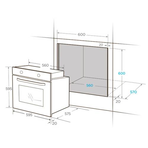 Духовой шкаф Midea MO82170GB — A+ класс, каталитическая очистка, 3 стекла в дверце и защита от детей, заказать в Бишкеке
