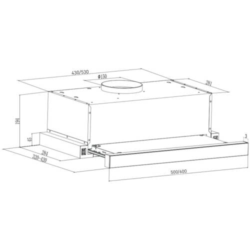 Oasis UP-60W — панель из стекла и металла, стильный внешний вид, подходит для помещений до 16 м²
