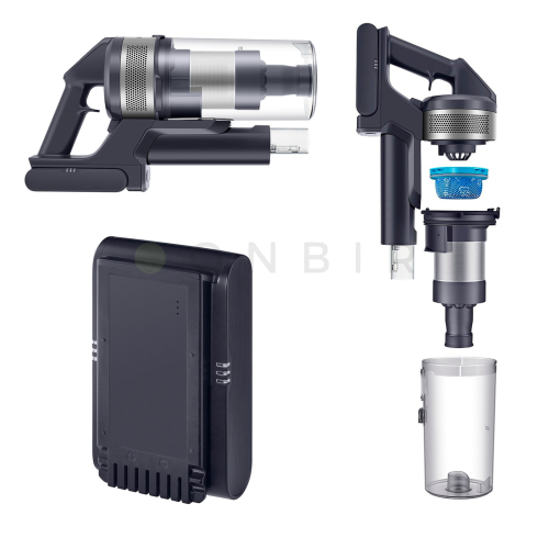 SAMSUNG VS15A6031R5/EV — беспроводной пылесос, циклонный фильтр, серебряный цвет, 0.8 л. Заказать онлайн с доставкой по Кыргызстану