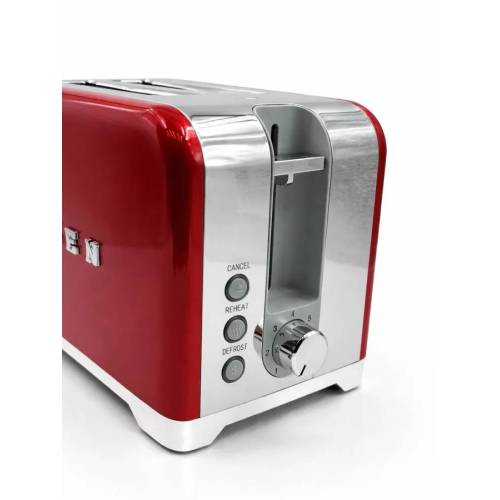 Тостер UAKEEN ZL-2104 — Цвет: красно-серебристый — Onbir.kg Бишкек, Кыргызстан