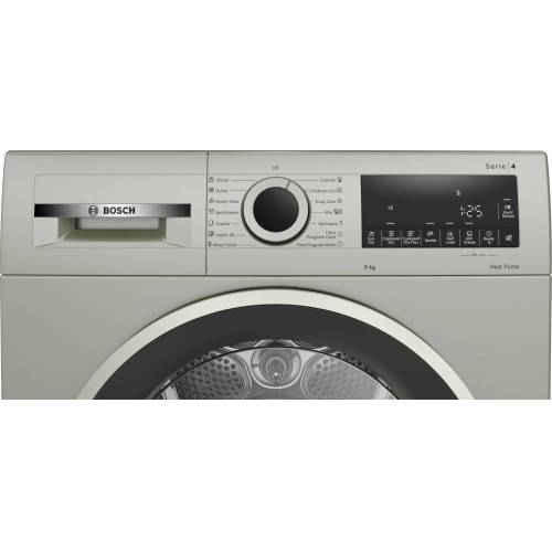 Bosch WQG1420XME — аккуратный современный дизайн, гармонично подходит для ванной комнаты или прачечной