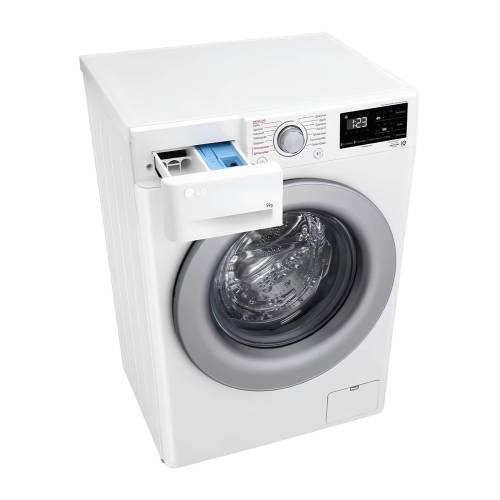 Стиральная машина LG F2V3FS4W, белый цвет, с инверторным мотором и функцией пара Steam — купить с доставкой в Бишкеке