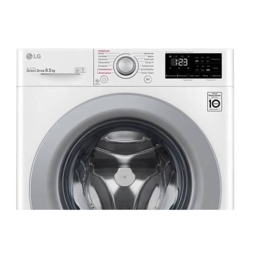 LG F2V3GS4W, стиральная машина с 8,5 кг, серым люком, AI DD™ и функцией пара. Купить в Бишкеке